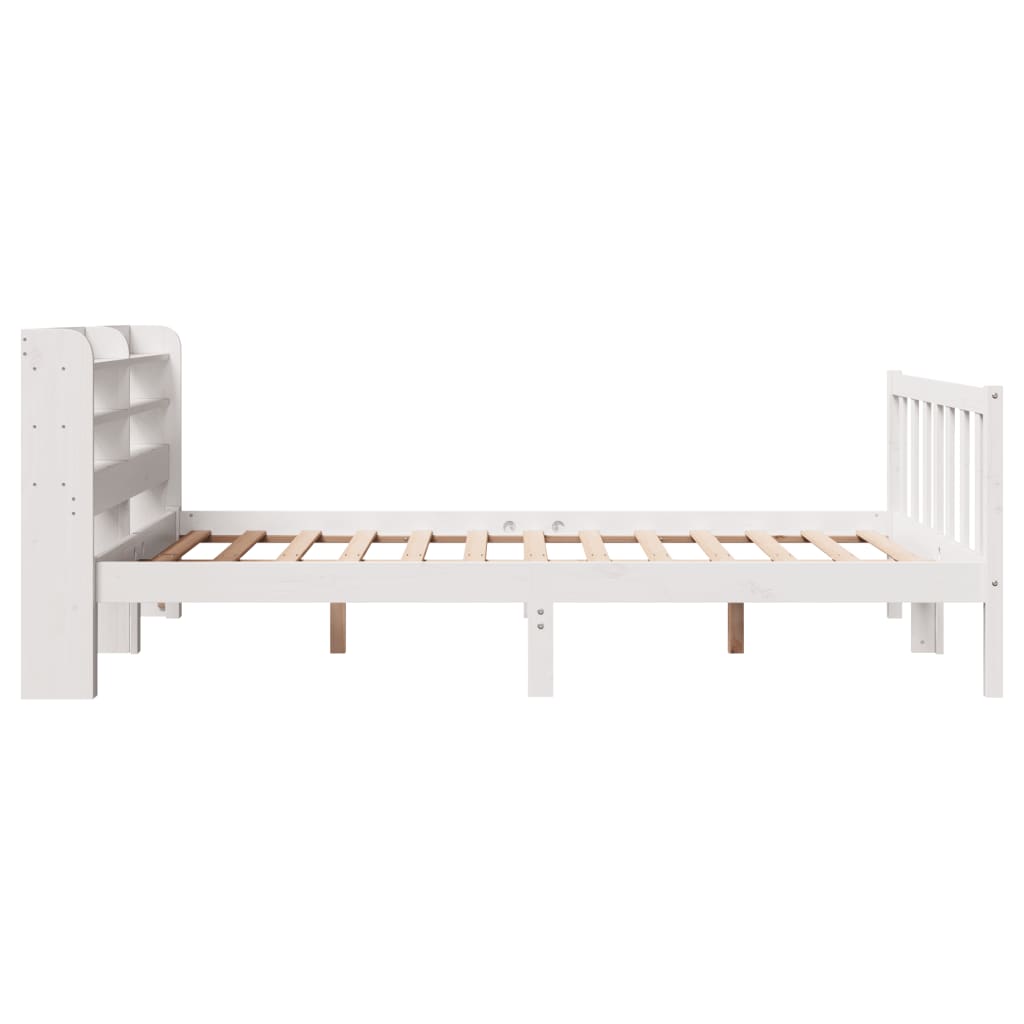 Bed Frame without Mattress White 120x200 cm Solid Wood Pine